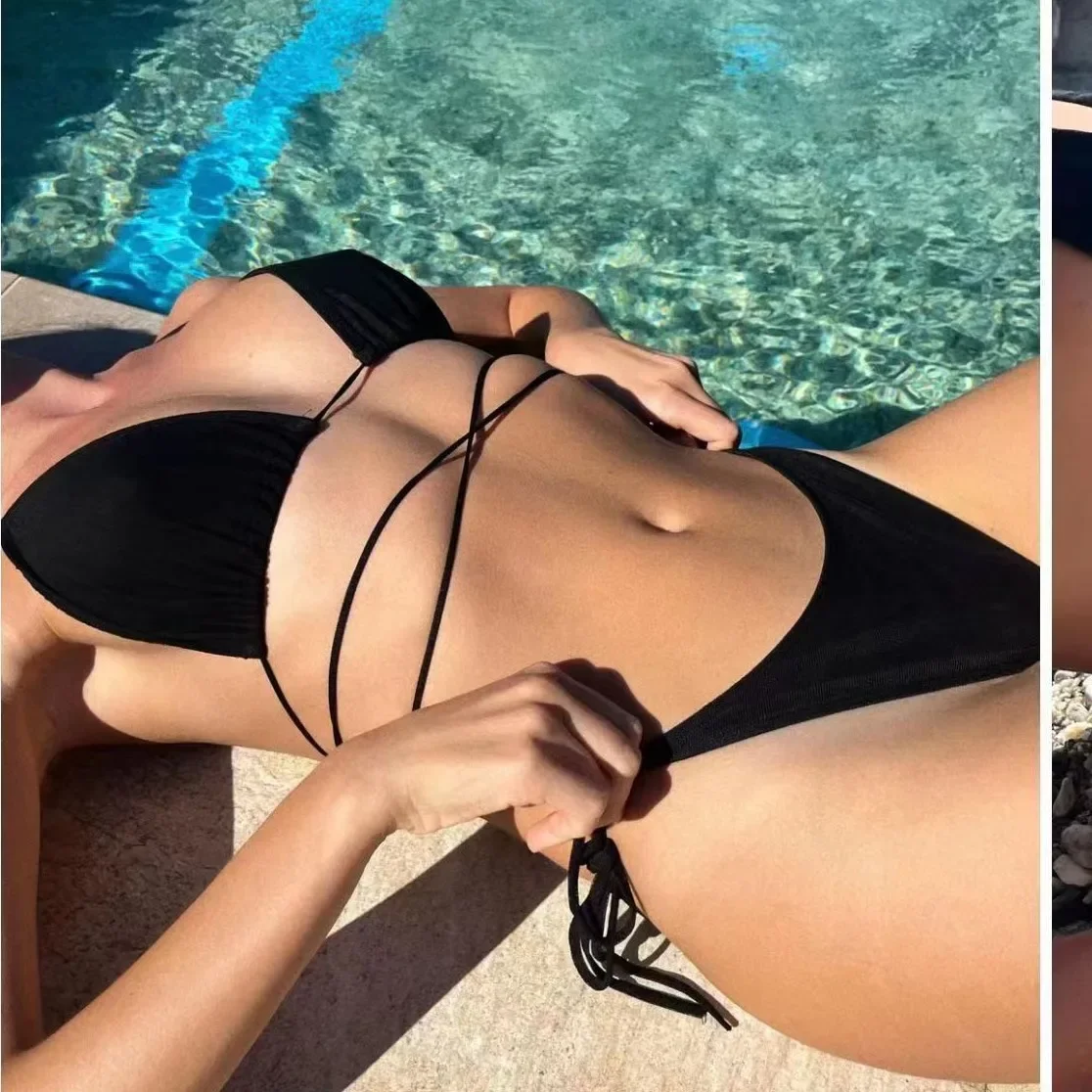 Tan through Bikini No Trace No See through Beach Bathing Suit Transparent Swimwear bikini set,bikini swimsuit,women swimwear