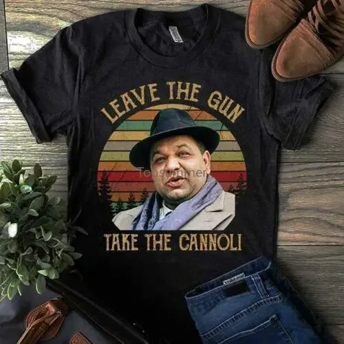 

The Godfather Leave The Gun Take The Cannoli Vintage Retro Men Tshirt S 4Xl