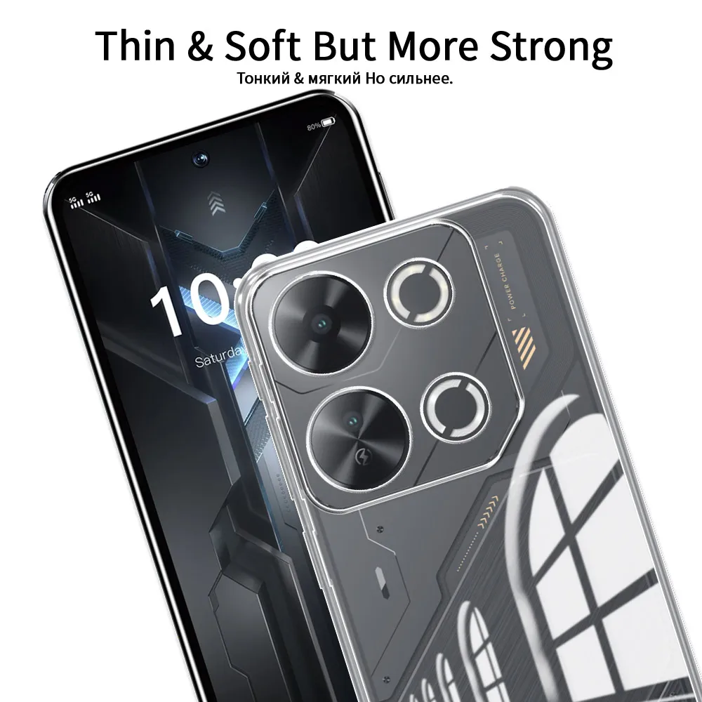 Itel P65 Clear Shockproof Silicone Phone Case