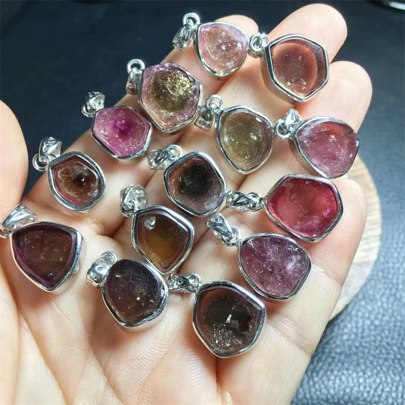 

Natural Watermelon Tourmaline Pendant Carving Crystals And Stones Healing Fashion Jewelry Gift 1pcs