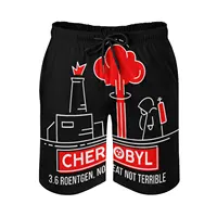 Anime Casual Beach Pants 3.6 Roentgen  Not Great Not Terrible Chernobyl Loose Elastic Causal Novelty Hawaii Pants Casual Adjusta 1