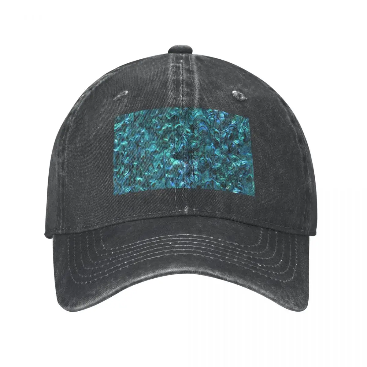 

Abalone Shell | Paua Shell | Seashell Patterns | Sea Shells | Cyan Blue Tint |Cap Cowboy Hat new hat men cap Women's