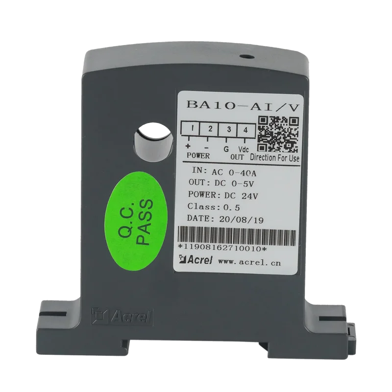 

Acrel BA10-AI/V electrical tranducer in AC0-50A out 1-5V/0-5V источник питания DC24V/12V