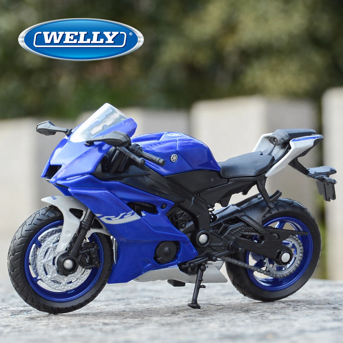 Welly 1:18 Yamaha 2020 YZF R6 Die Cast Vehicles Collectible Hobbies Motorcycle Model Toys