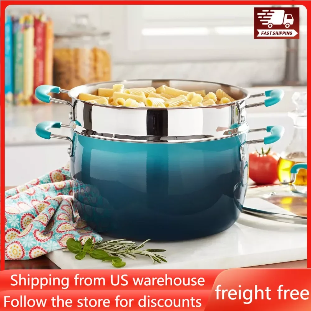 

Cooking Pot Set 7qt Stock Pot With Steamer Pots for Kitchen Cookware Set Free Shipping Pan Sets Kits Accessories Pans Kit Dining
