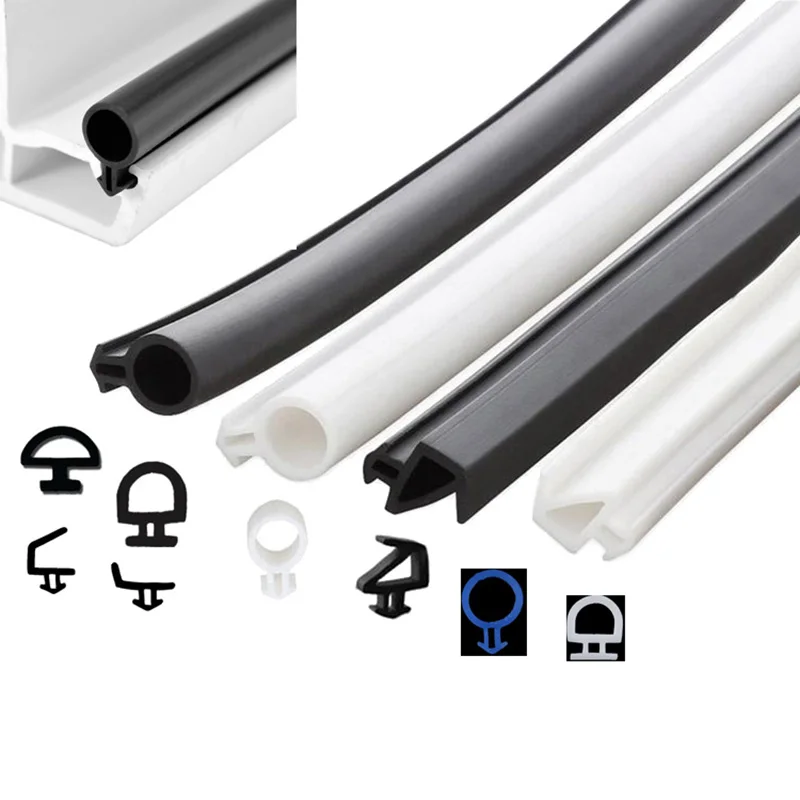 1/2/5M Ponte Porte In Lega Di Alluminio Finestre Striscia Di Tenuta Slot Per Schede Tipo Striscia Di Silicone Di Plastica Insonorizzata Antivento Impe
