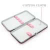 NAGARAKU Eyelashes Tweezers Storage Professional Eyelash Extension Tweezers Case Makeup Tools PU Leather Pink Red Color 3