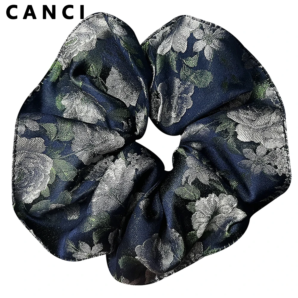 100% 순수 뽕나무 실크 대형 스크런치 실크 노래 브로케이드 고무 밴드, 헤어 타이 탄성 액세서리, 26 Momme, 7cm