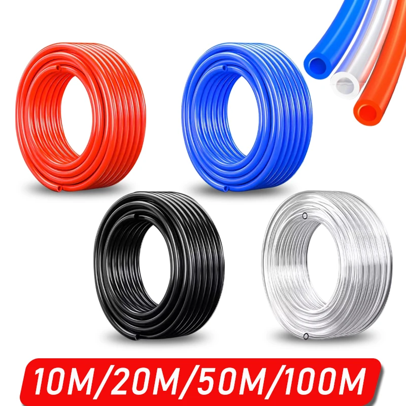 10M/20M/50M/100M Pneumatic Air Hose Plastic Tube 4mm 6mm 8mm 10mm 12mm