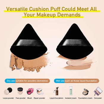 6 Pcs Velvet Triangle Powder Puff Make Up Sponges for Face Eyes Contouring Shadow Seal Cosmetic Foundation Makeup Tool 6