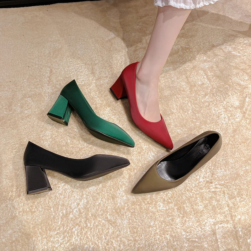

Women's Pointed High Heels 2023 Spring and Autumn New High Heel Single Shoes Fashion Versatile Work Shoes