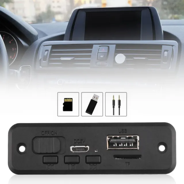 DC5V 車の電源アンプボード 2x3W Bluetooth モジュール MP3