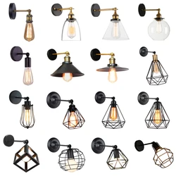 Vintage Cage Wall Light Industrial Retro Loft Wall Sconce  E27 Lamp Lampshade Modern Indoor home decorations Lighting luminaria