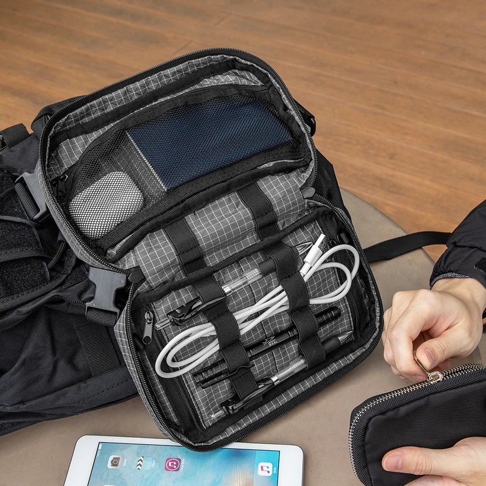 다기능 여행용 정리 가방 EDC 휴대용 가방 EDC 미드 오거나이저 파우치 일상용 케이블 키트 보관 가방