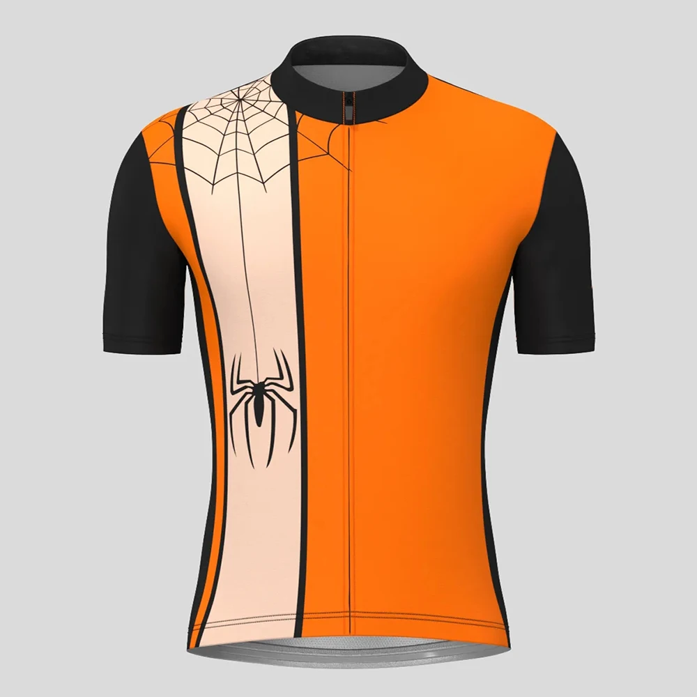 

Halloween Spider Cycling Jersey Short Sleeve Bike Shirt Bicycle Wear Mountain Road Clothes Breathable MTB Clothing