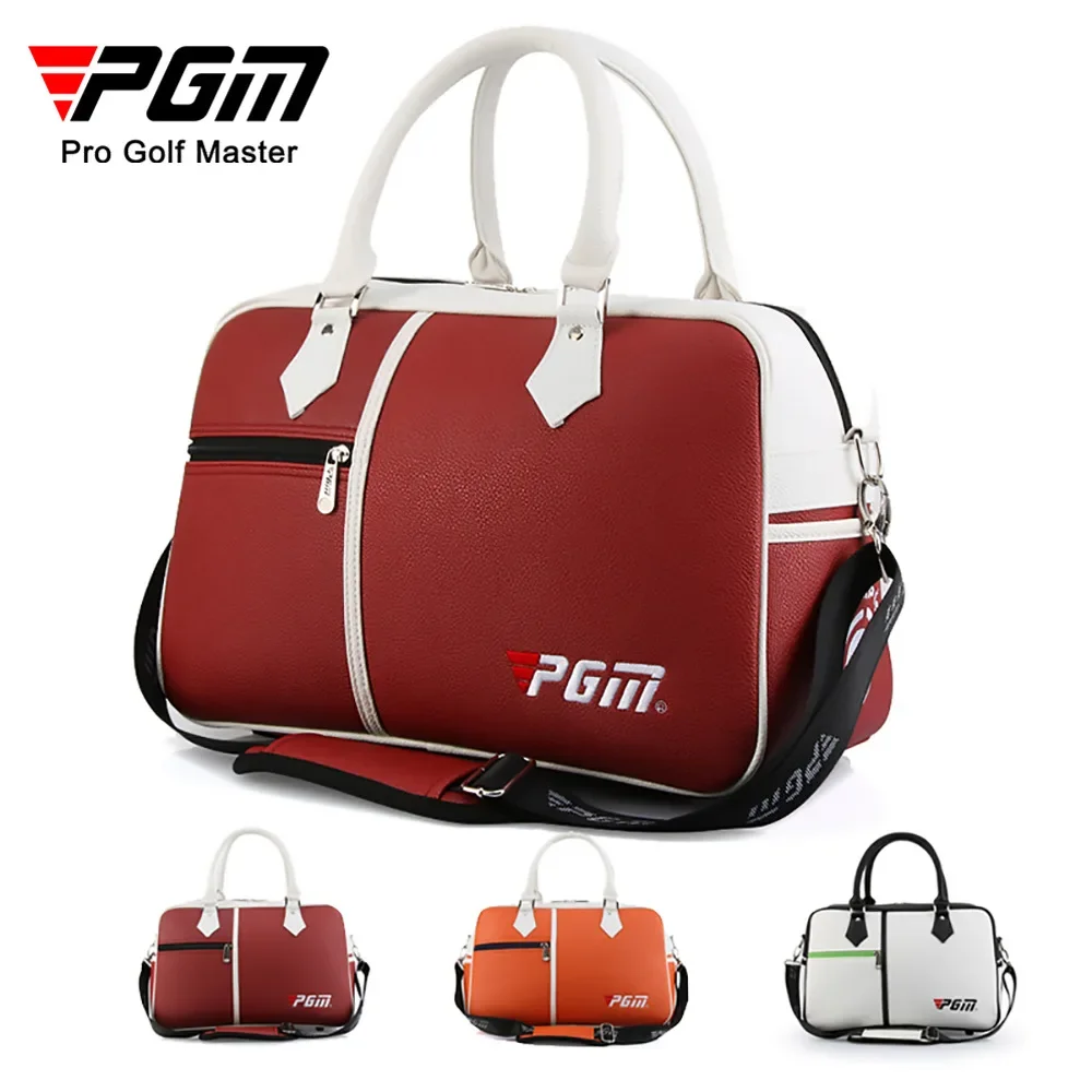 PGM Golf Clothing Bag Large Capacity Ultra Light and Portable Men's and Women's PU Shoes Bag Cross Body Shoulder Bag YWB017