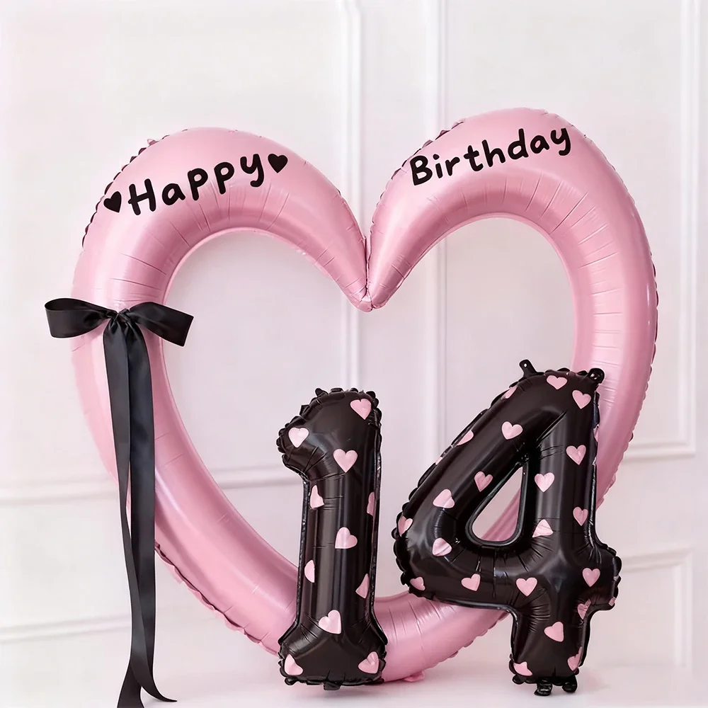 40 Zoll Herz-Hohlballons DIY Zahlen 11 12 13 14 15 16 17 18 Ballons für Kindergeburtstagsgeschenke Dekoration – Detail 3