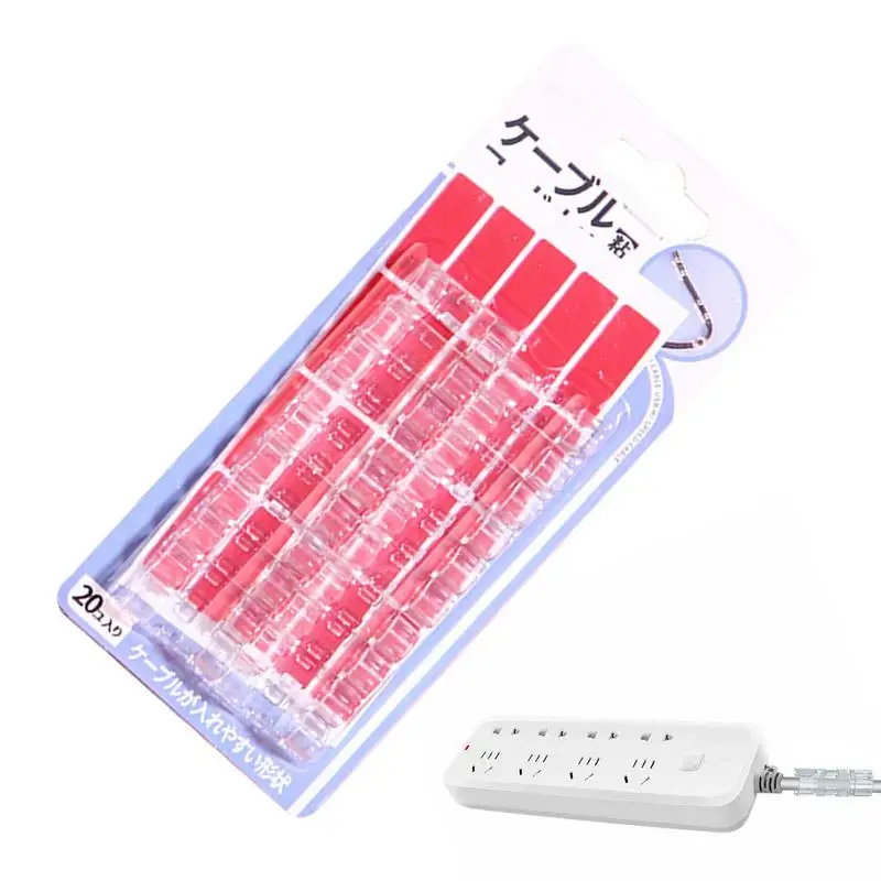 

Cable Management Clips Strong Self-Adhesive Acrylic Cable Clips And Wire Organizers For Cords Lightweight Cord Management Organi