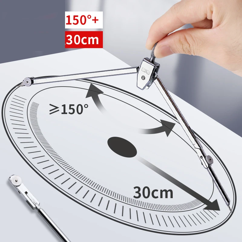 Metal Compass Set M&G Drawing with Replacement Pencil Leads for Student Exams 2-Piece Set / 4-Piece / 5-Piece