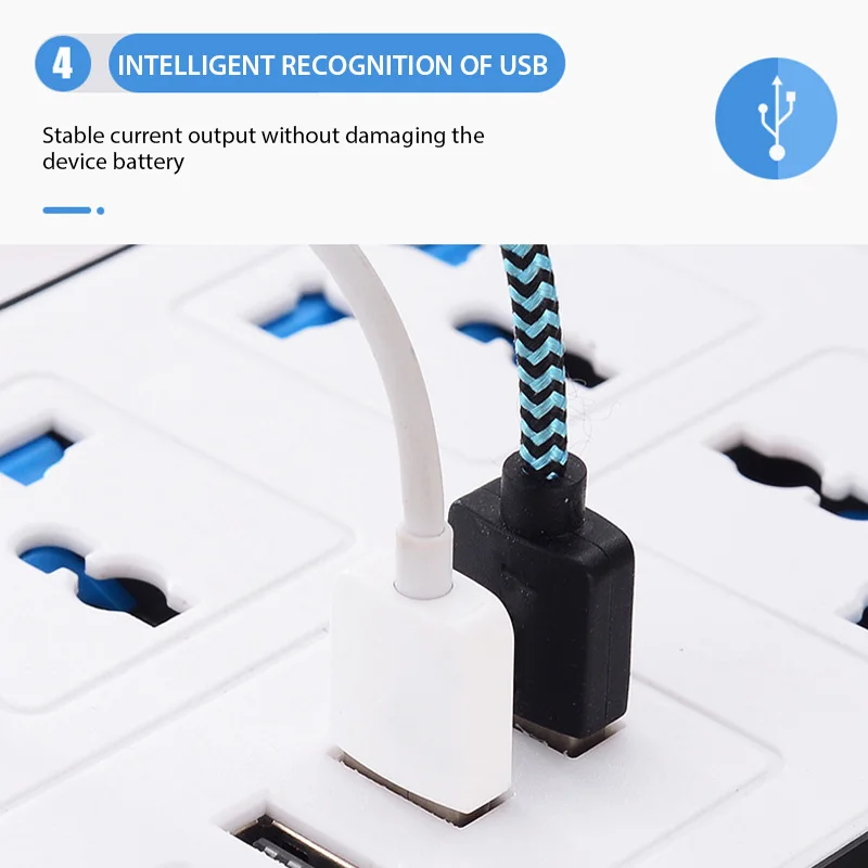 Power Strip Multi Tap Universal Plug EU US UK Outlet With 2m Extension Cord AC Type C USB Port Charge Electrical Socket