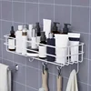 Bathroom Toothbrush Rack, Wall Hanging Free Punching Toilet Wash Table Cosmetic Wall Storage rack 3