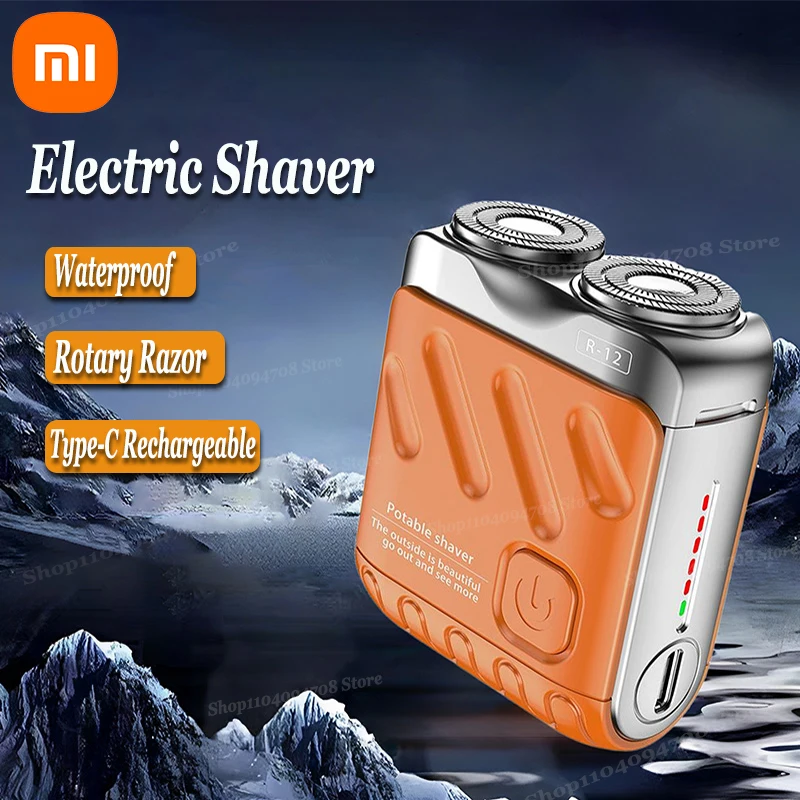 Xiaomi Men Electric Shaver Waterproof Type-C Rechargeable Mini Travel Rotary Razor Portable Hair Beard Trimmer Remover Tool rotary shaver electric razor electric shaver electrical rotary shaver cordless shaver