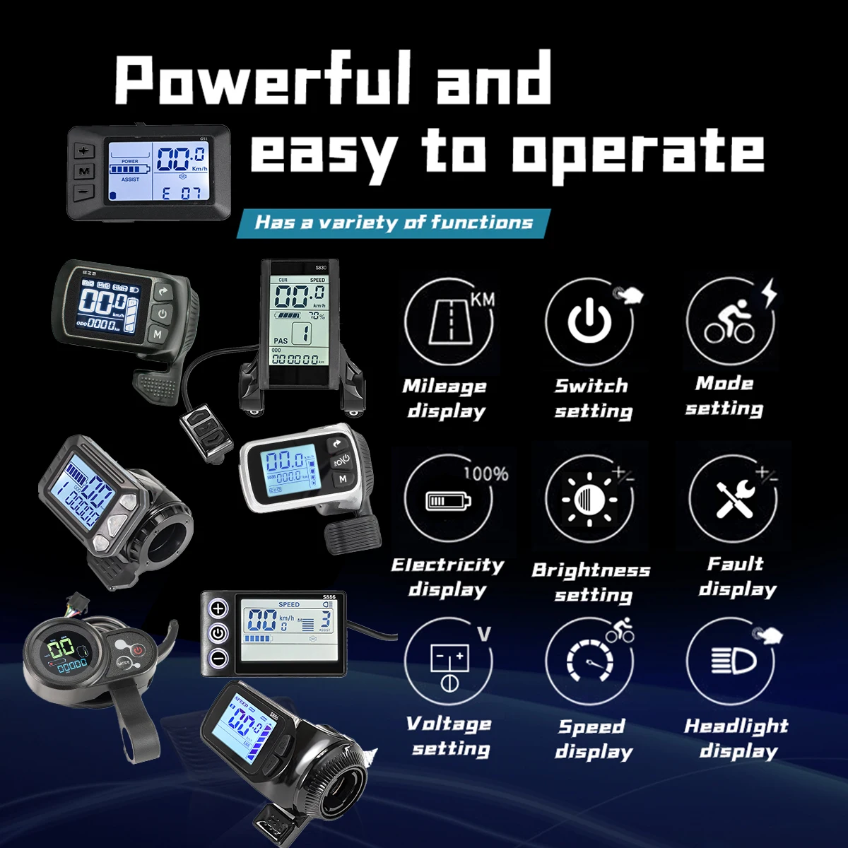 Electric Bike Kits Brushless Controller 36V 48V 500W