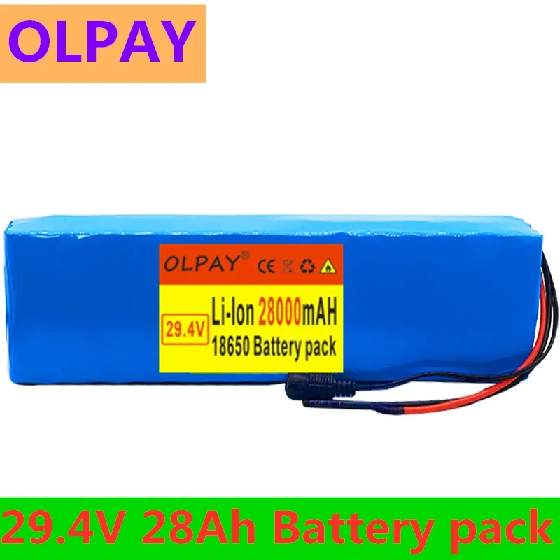 

high quality 7S4P 24V 28Ah electric bicycle motor ebike scooter li-ion battery pack 29.4v 18650 rechargeable batteries