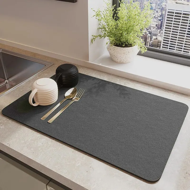 Absorbent Mat 1 PIECE MULTI-PURPOSE FOR KITCHEN COUNTERTOP CUP DRAIN AND BOWL TRAY DRYER