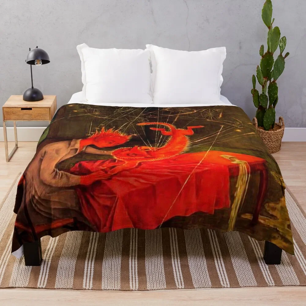

Sympathy by Remedios Varo Throw Blanket bed plaid funny gift Winter beds Blankets