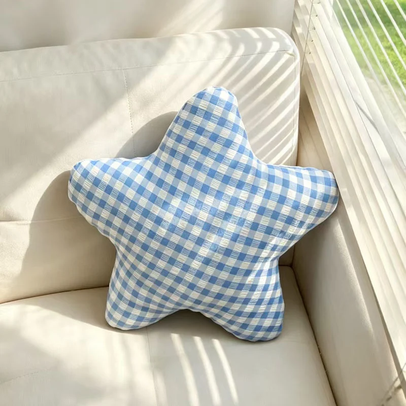 Whimsical Star Plush Decorative Pillow for Bedroom & Living Room