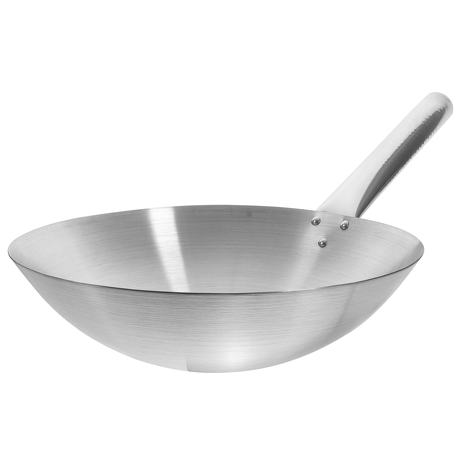 

Restaurant Frying Pan Traditional Wok No Coating Wok Stainless Steel Wok No-stick Pan Household Frying Pan No Coating Frying Pan