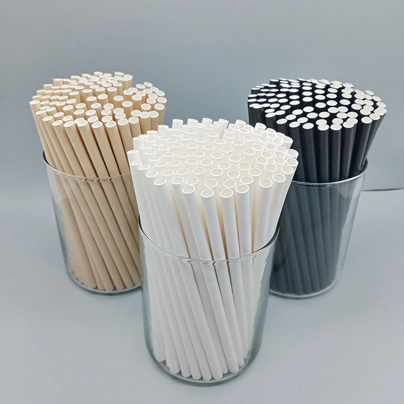 100 Pcs Disposable Straws Compostable Biodegradable Straws 7.75 in Long for Coffee House Diner Or Home for Party Travel