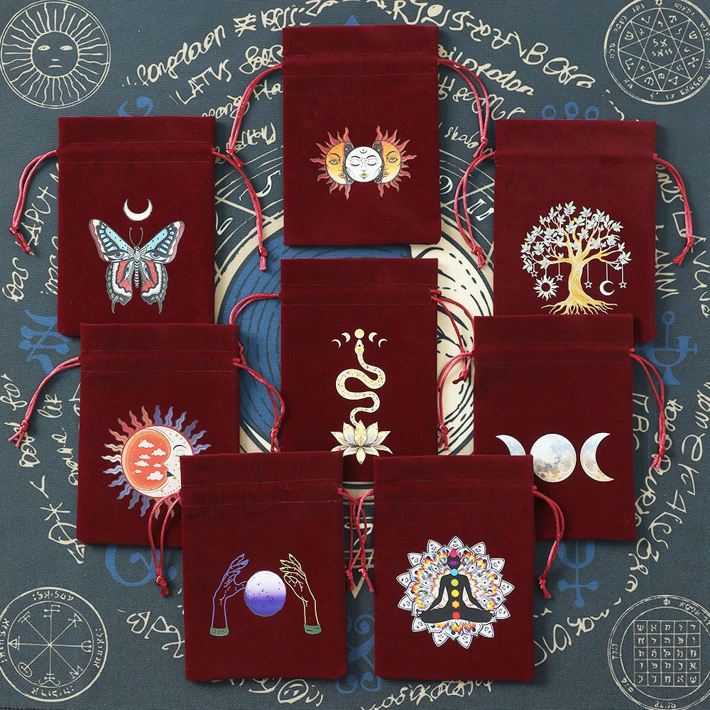Luxurious Velvet Drawstring Bag for Tarot Cards, Jewelry, and Travel Essentials