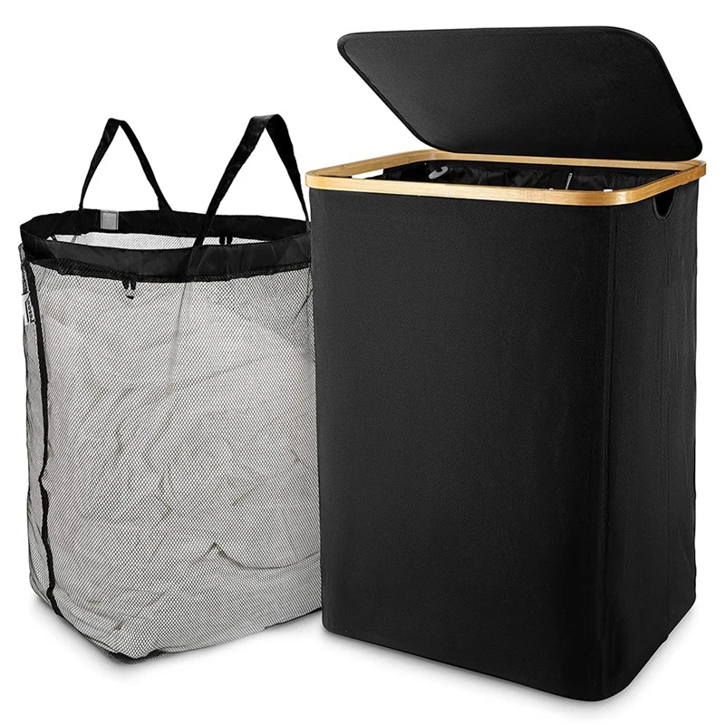 Laundry Basket Removable Bag Black Laundry Basket Lid Laundry