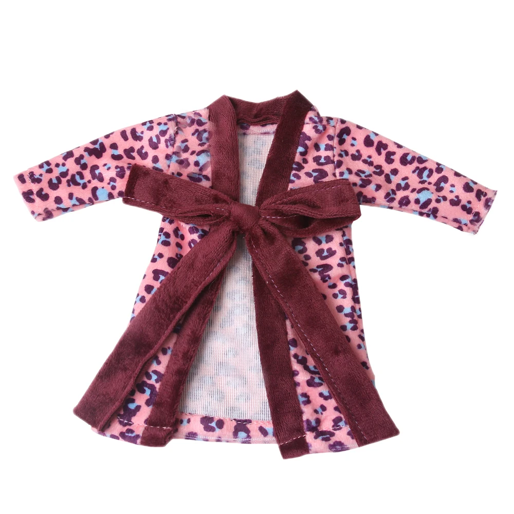 Festive Christmas Doll Pajamas and Night Robe Set - Holiday Accessories and Bathrobe Gift Set