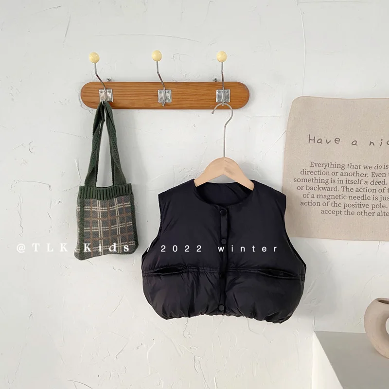 Kids Vest 1-5Years Winter Korea Children Down Vest Thickened Outdoor Warm children vest