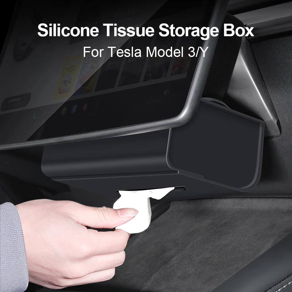 New Silicone Car Organizer For Tesla Model 3 Y Car Accessories Storage