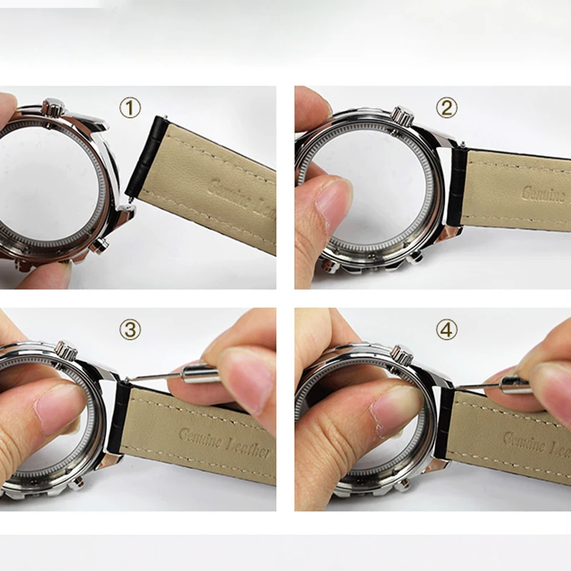 10PCS Stainless Steel Curved Spring Bar Watch Strap Link Pins - Versatile Width 16mm-24mm