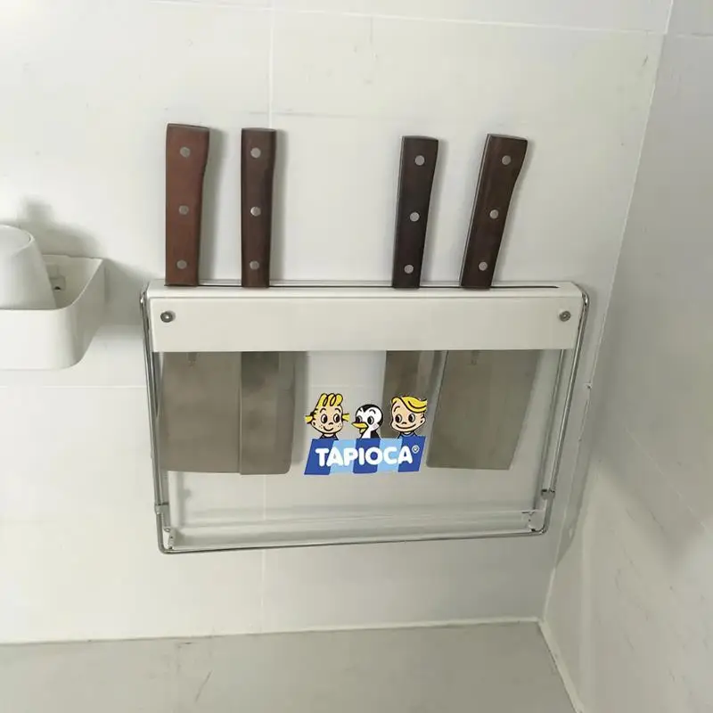 오리지널 필드 트리트먼트 나이프 홀더 벽걸이형 주방 스테인리스 스틸 나이프 보관 랙 정리대 가정용 선반