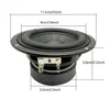 1Pcs 115MM Sunwoofer Speaker 4Ohm 30W 25 Core Rubber 4.5 Inch Large Bass DIY Bluetooth Speakers Hifi Home Sound Theater Woofer 6