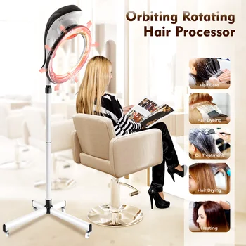 950W Orbiting Rotating Hair Processor, 3 in 1 Stand Orbiting Infrared Hair Dryer Salon Drying Perming Machine 2