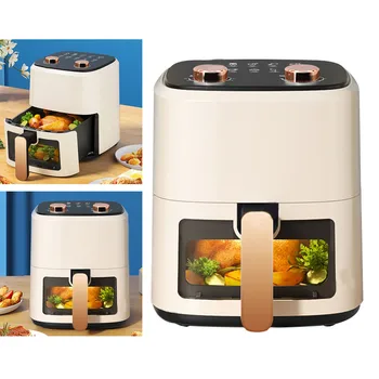 Friggitrice da cucina elettrica Fornello ad aria Friggitrice da cucina Multifunzione senza olio completamente automatica 5,5 litri Grande capacità per fornello da cucina domestico 1