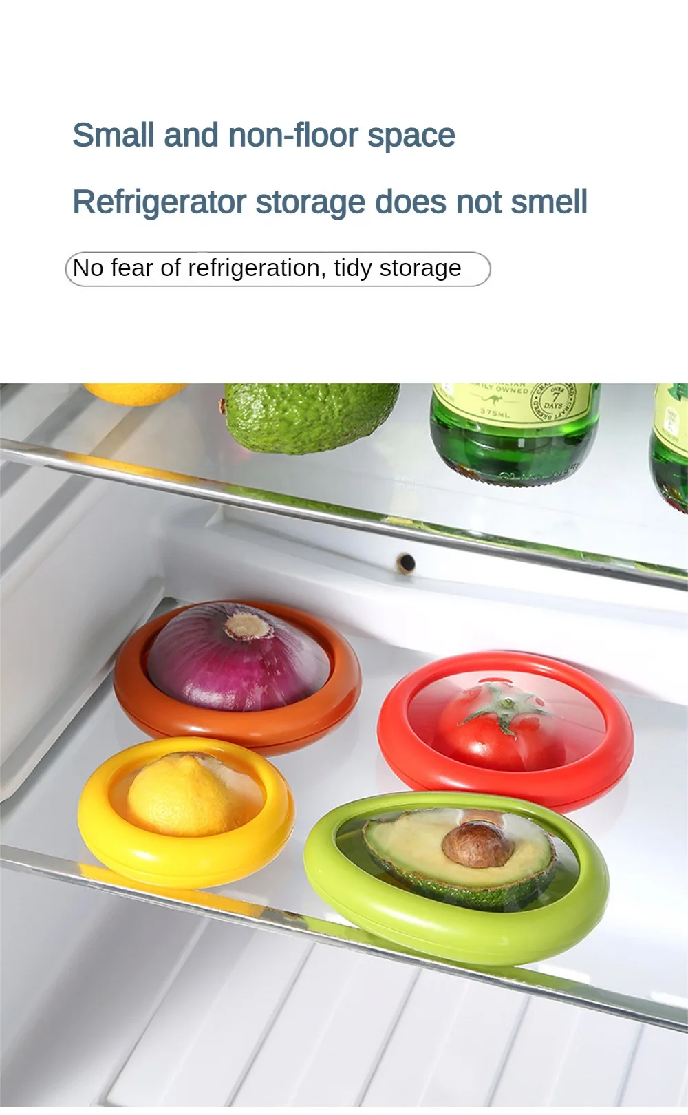 Description Picture 6 of itemFruit Fresh-keeping Cover Avocado Food Storage Box Vegetable Preservation Seal Cover Colored Kitchen Tools Kitchen Accessories