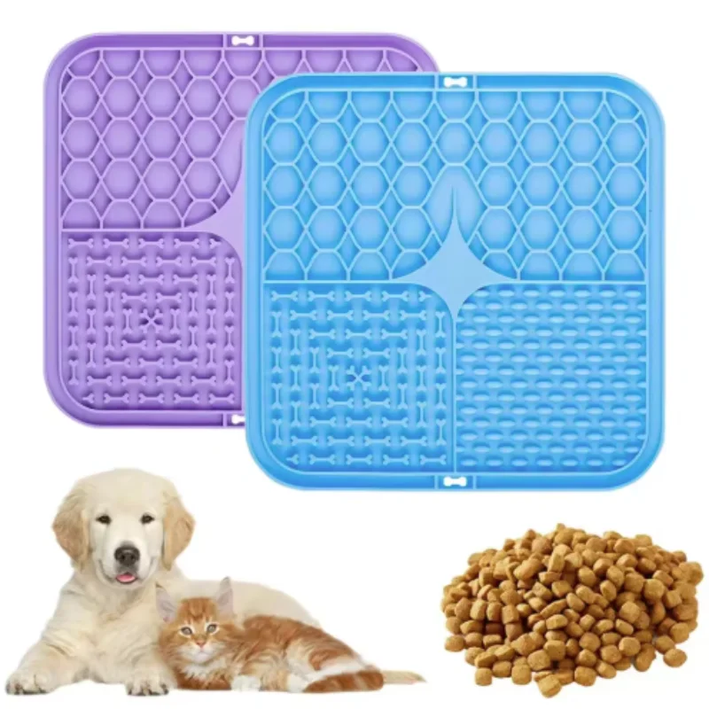 Pet Lick Silicone Mat Slow Feeder Dog Food Plate Bathing Distraction Sucker Training Feeder Supplies for Dogs Pet Lick Silicone Mat Slow Feeder Dog Food Plate Bathing Distraction Sucker Training Feeder Supplies for Dogs