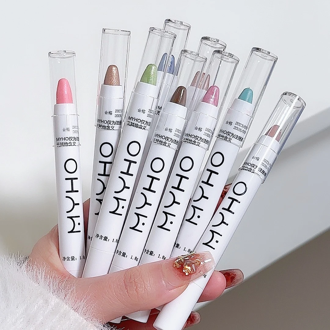 Eyeshadow stick smoky matte black eye shadow lying silkworm highlighter pen Korean eyes makeup white pearl brightening glitter eyeshadow stick eyeshadow pen matte eyeshadow liquid eyeshadow