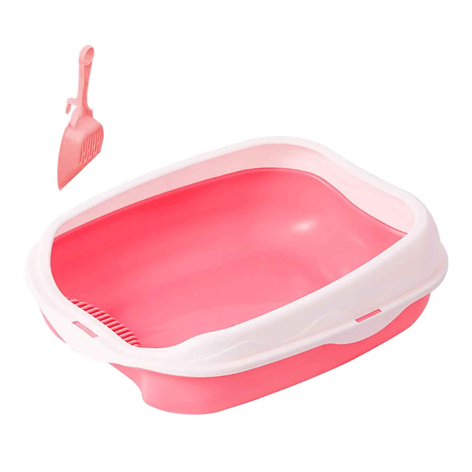 Cat Litter Box Semi Enclosed Litter Box With High Sides Detachable Shallow  Cat Toilet Litter Tray For Kitten Cat Pet Accessories - AliExpress