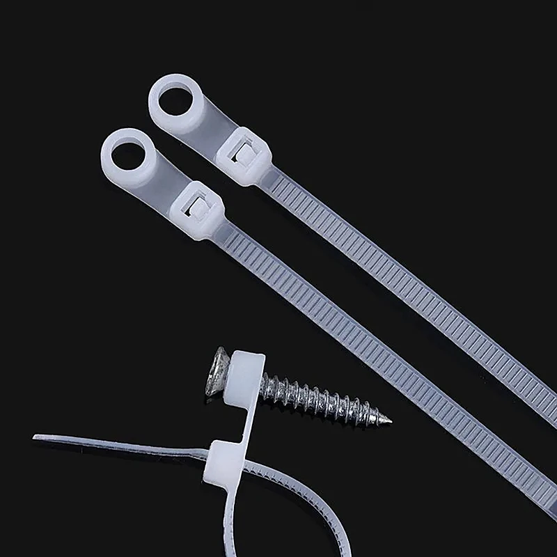 100 Bridas De Nailon Para Cables, Soportes De Base Autoadhesivos Para