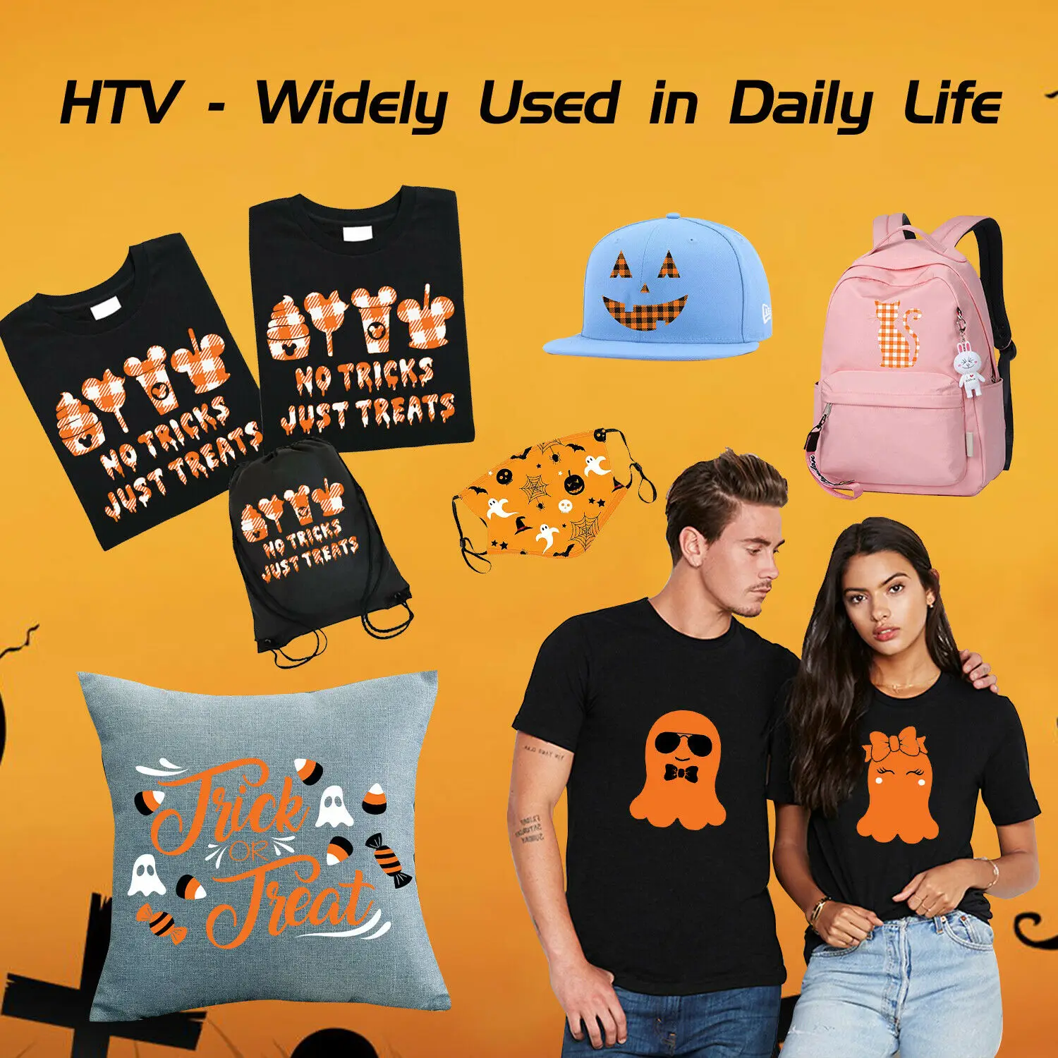 Halloween Treats Shirt Vinyl Iron-on Heat Transfer 