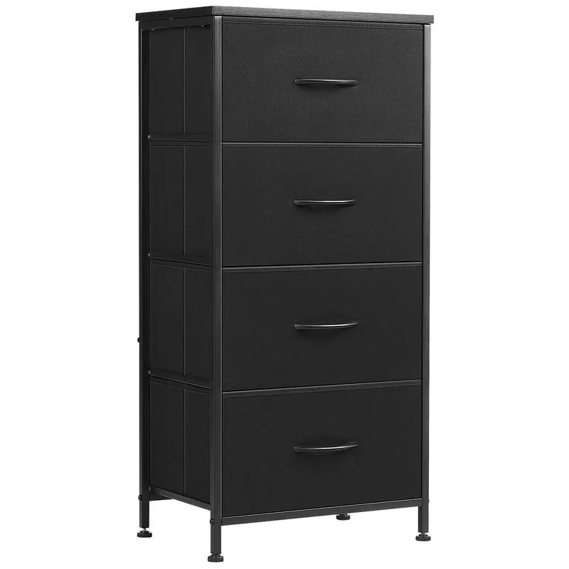 Home Furniture Dresser for Bedroom, Storage Drawers, Skinny Fabric Storage Tower with 4 Drawers, Tower Organizer Uni 3